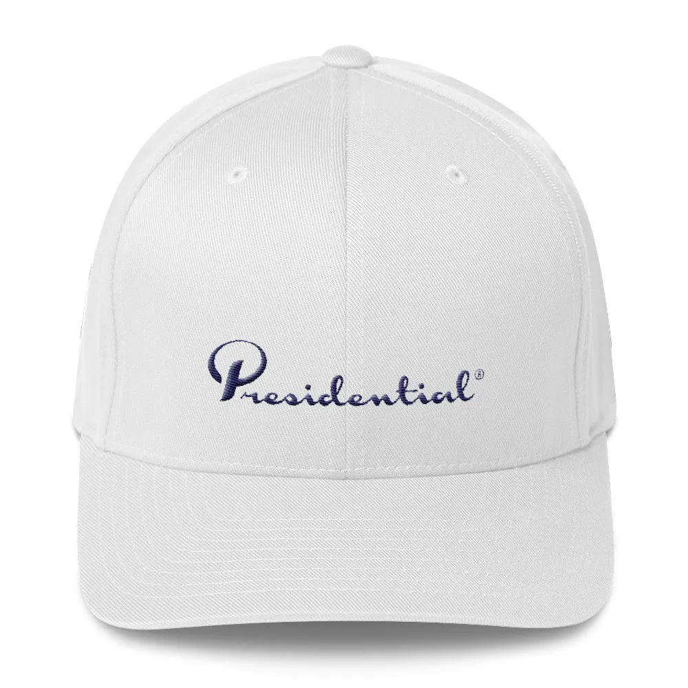 Presidential® Cursive P On Back | Blue Structured Twill Cap