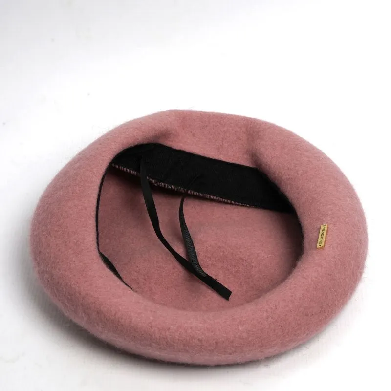 Regina Adjustable Wool Beret - Pillarbox Red