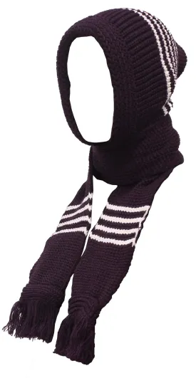 Romano nx 2-in-1 Wool Scarves for Women with Wool Cap Attached