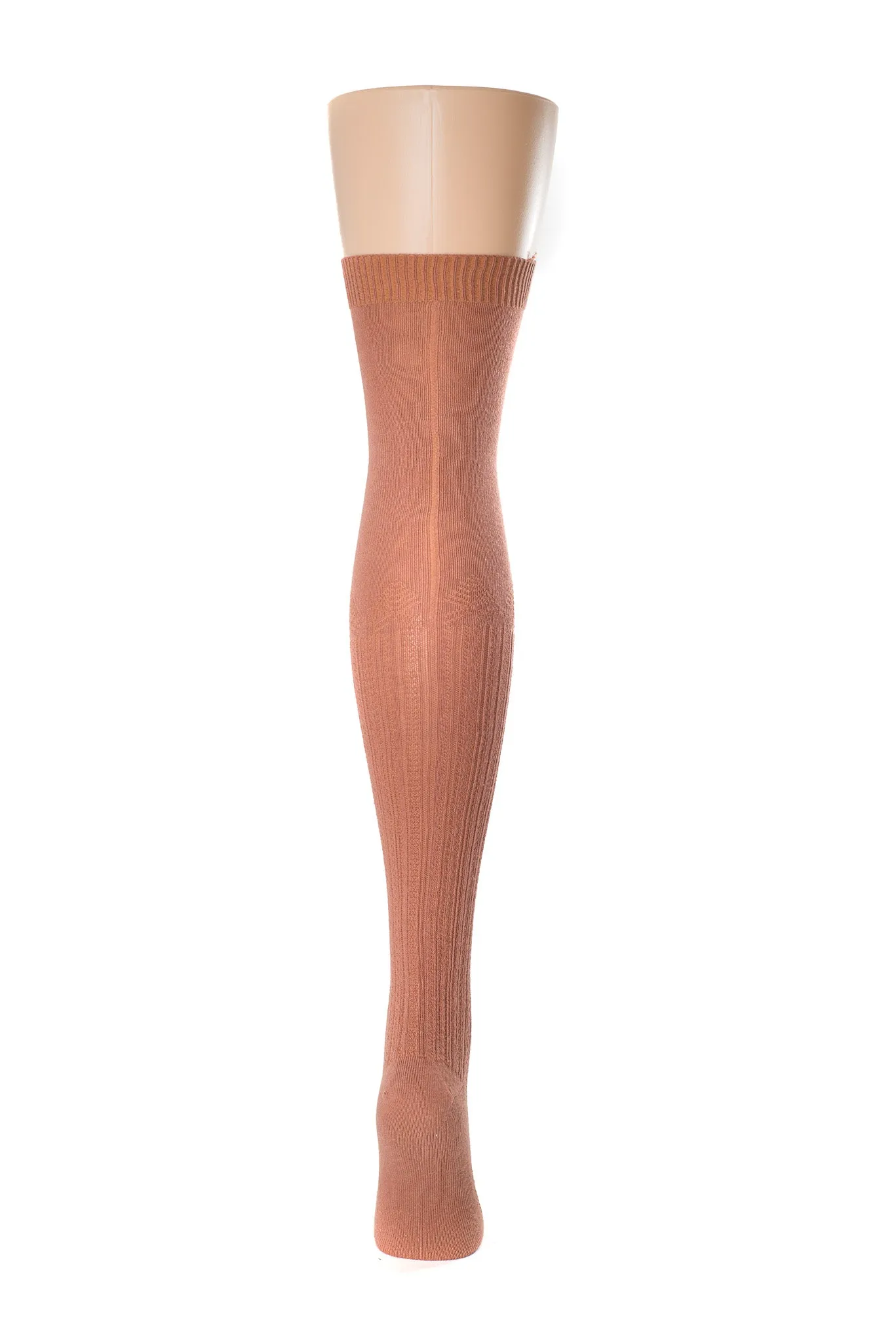 Seamed Openwork Cotton Stockings