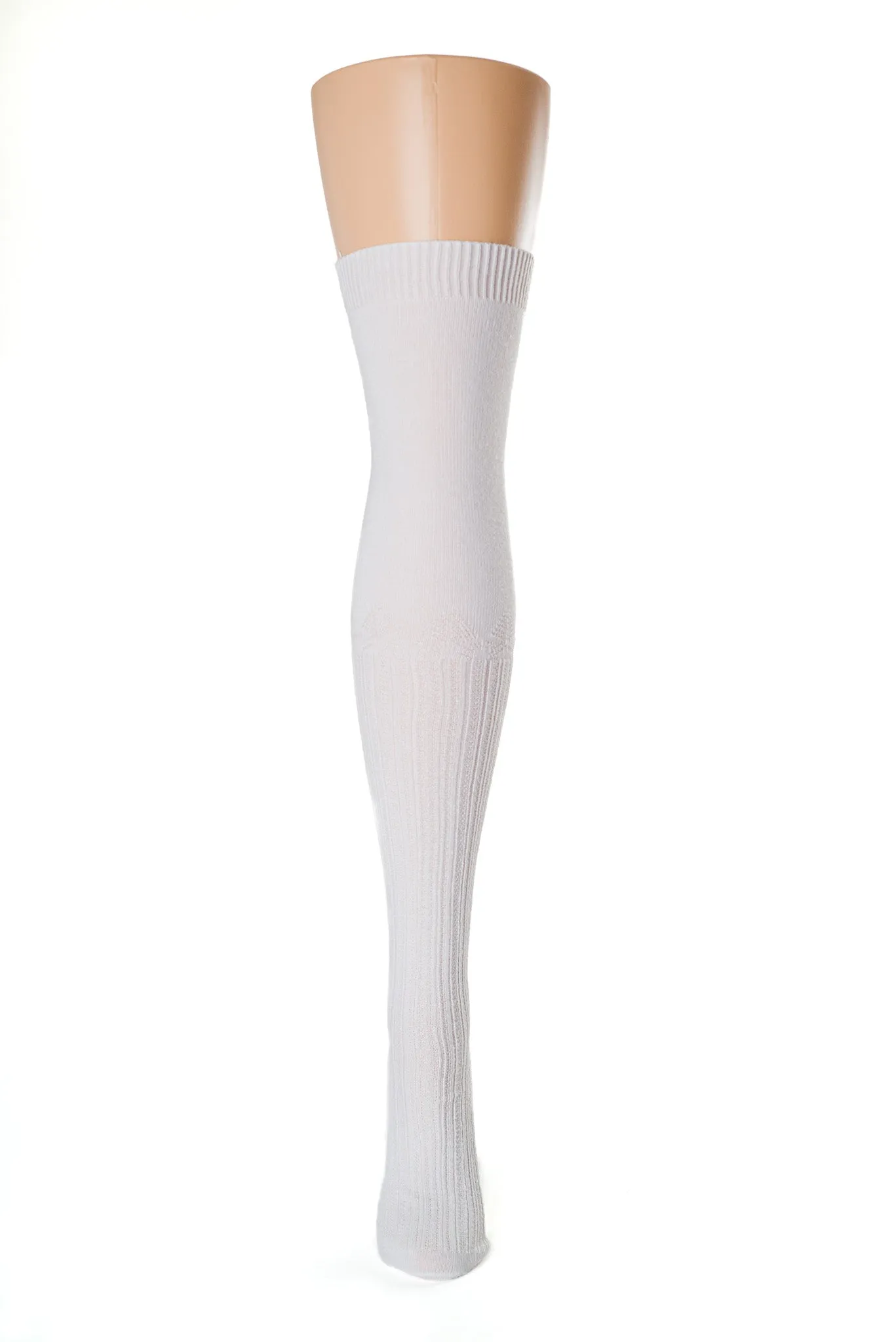 Seamed Openwork Cotton Stockings