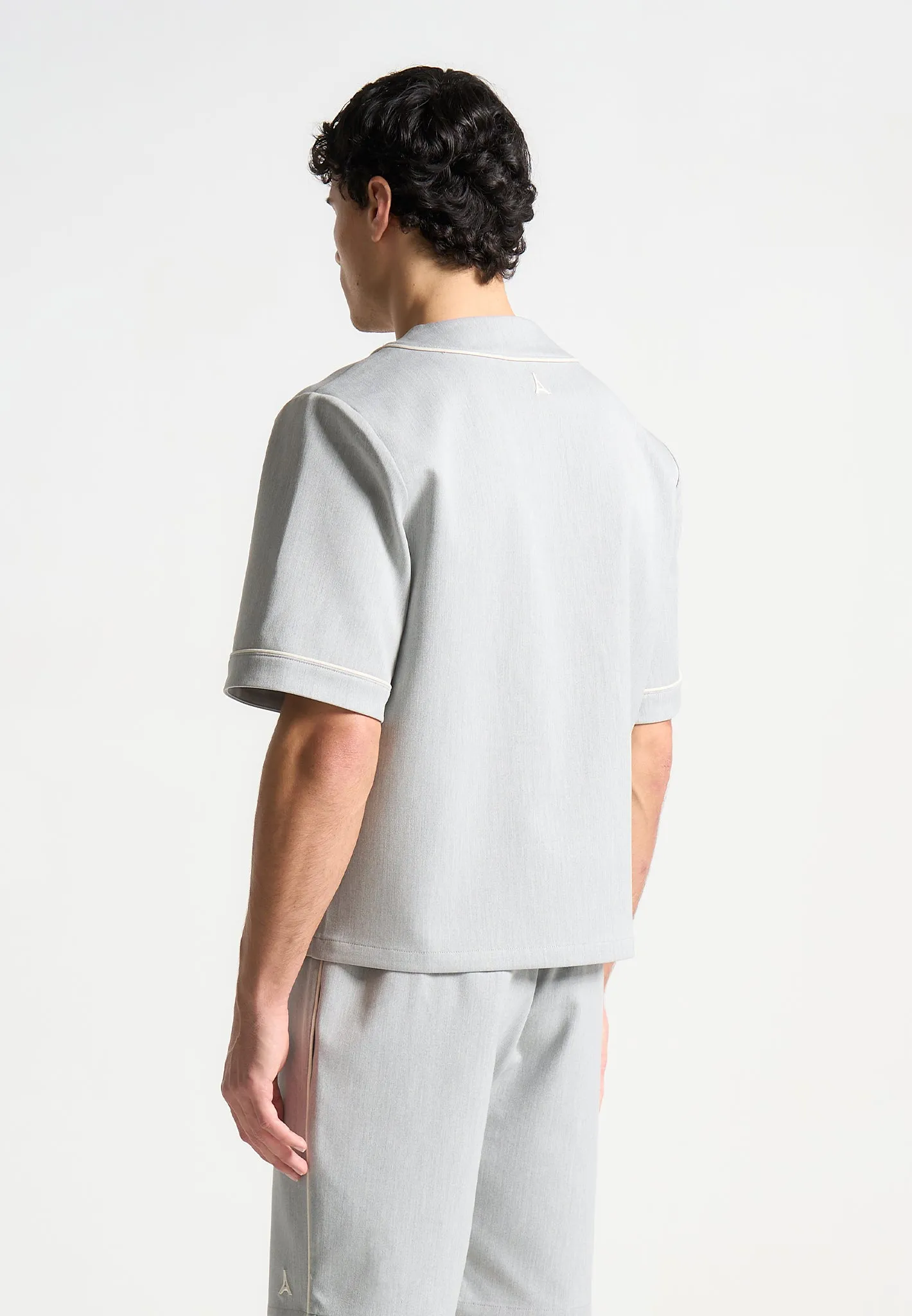 Signature Boxy Baseball Shirt - Grey