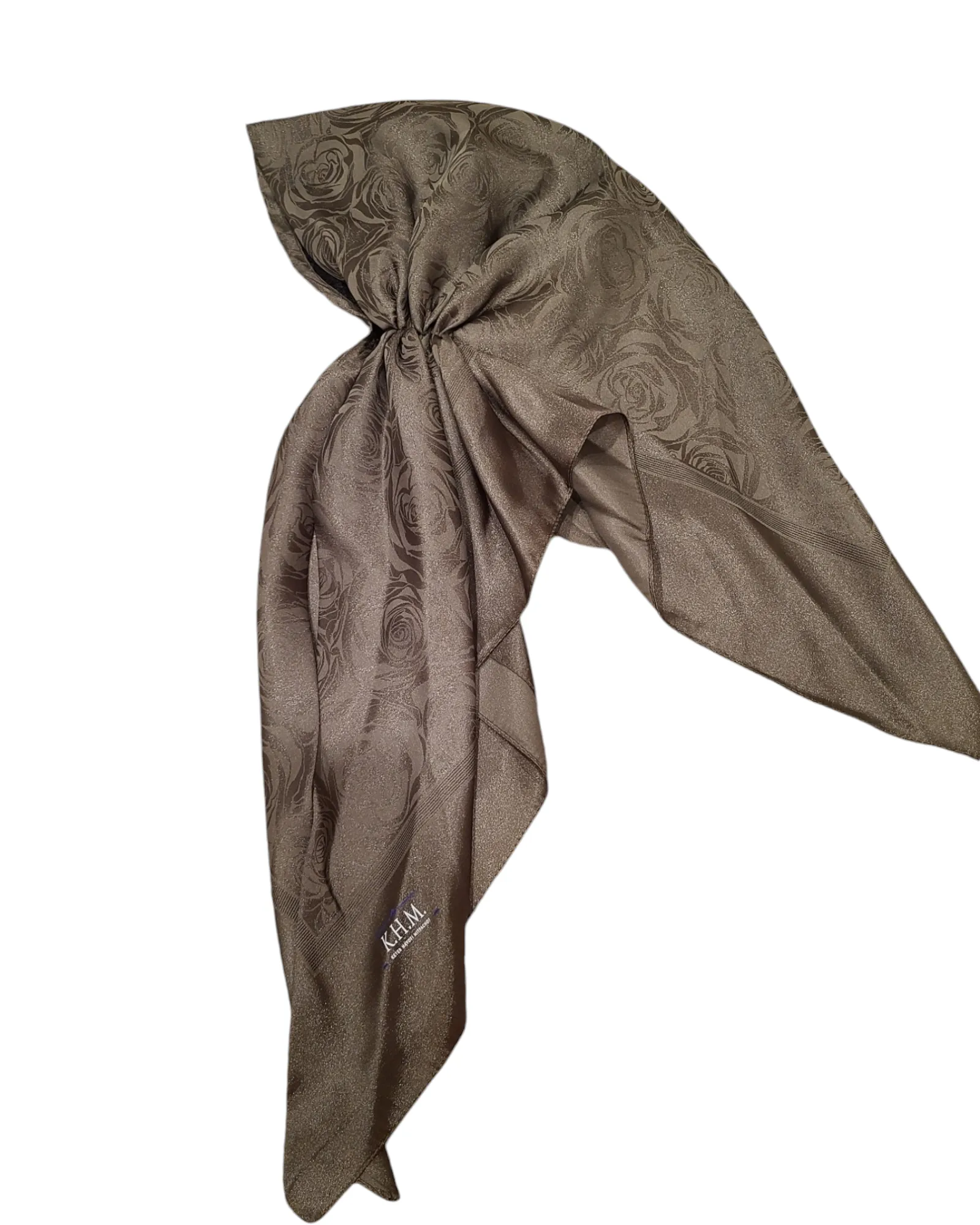 Silky Floral Open Pretied Adjustable Scarf