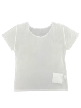 Size S/M - Issey Miyake Pleats Please White Top