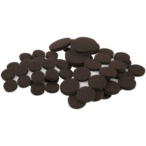 SOFTTOUCH SELF-STICK FURNITURE FELT PADS VALUE PACK FOR HARD SURFACES (80 PIECE) - BROWN, ROUND VARIOUS SIZES