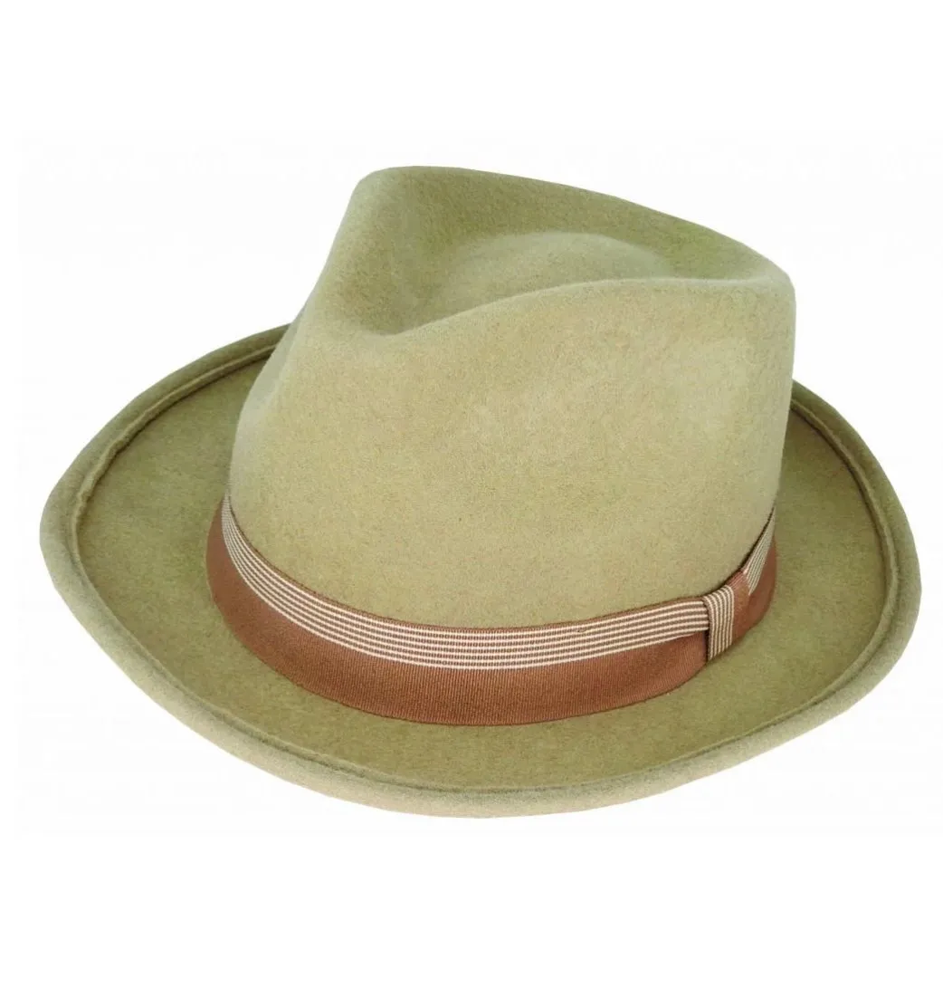 Solomon - Fedora - Short Brim - Teardrop Crown - Bran