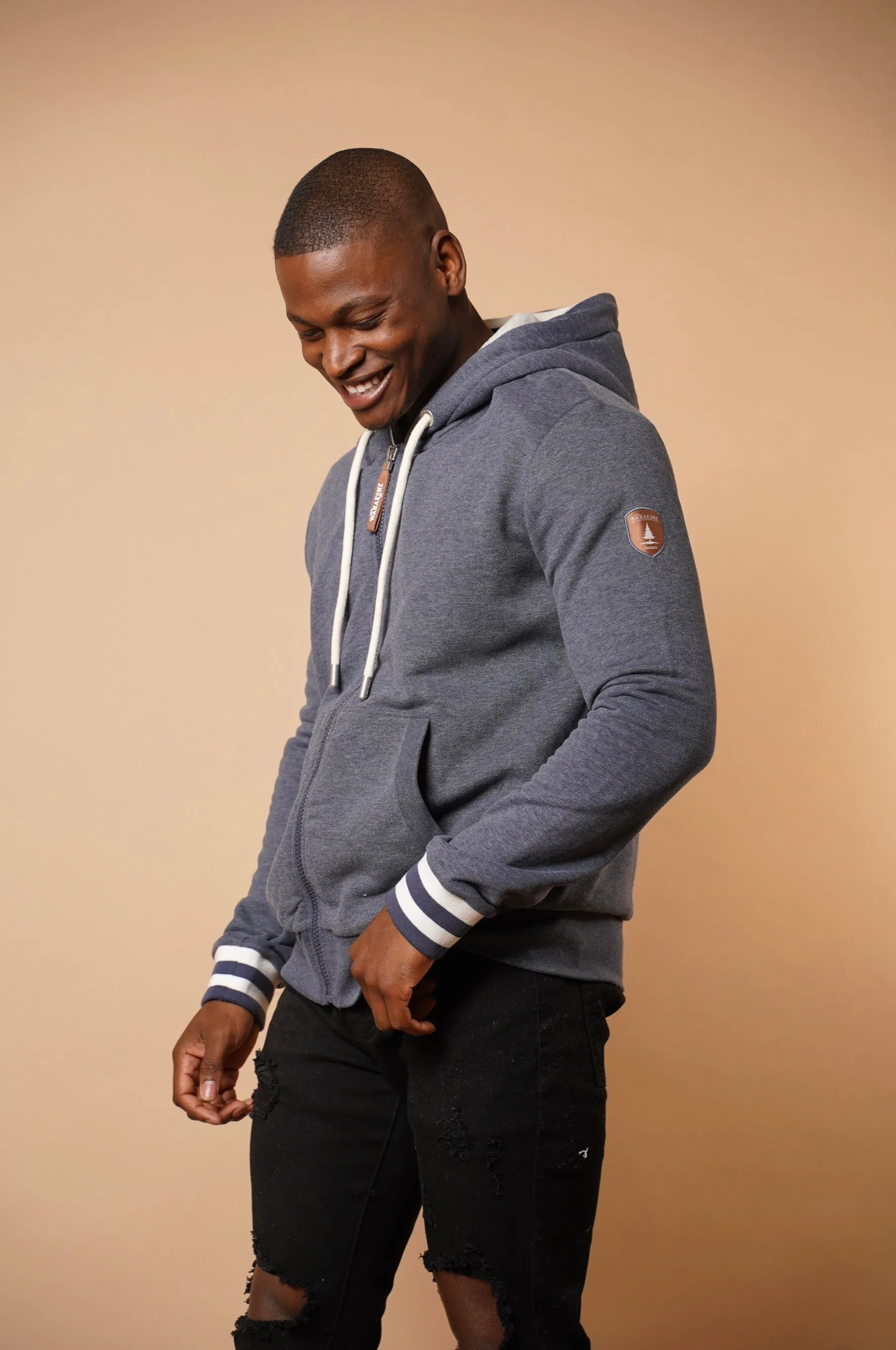 Sophar Navy Zip Hoodie