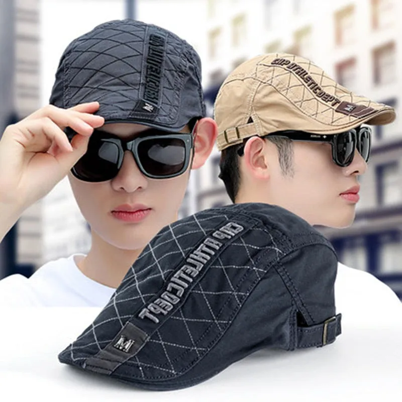 Summer Outdoor Visor Cap 100% Cotton Berets For Men & Women Casual Peaked Caps M Label Solid Color Stylish Berets Hats