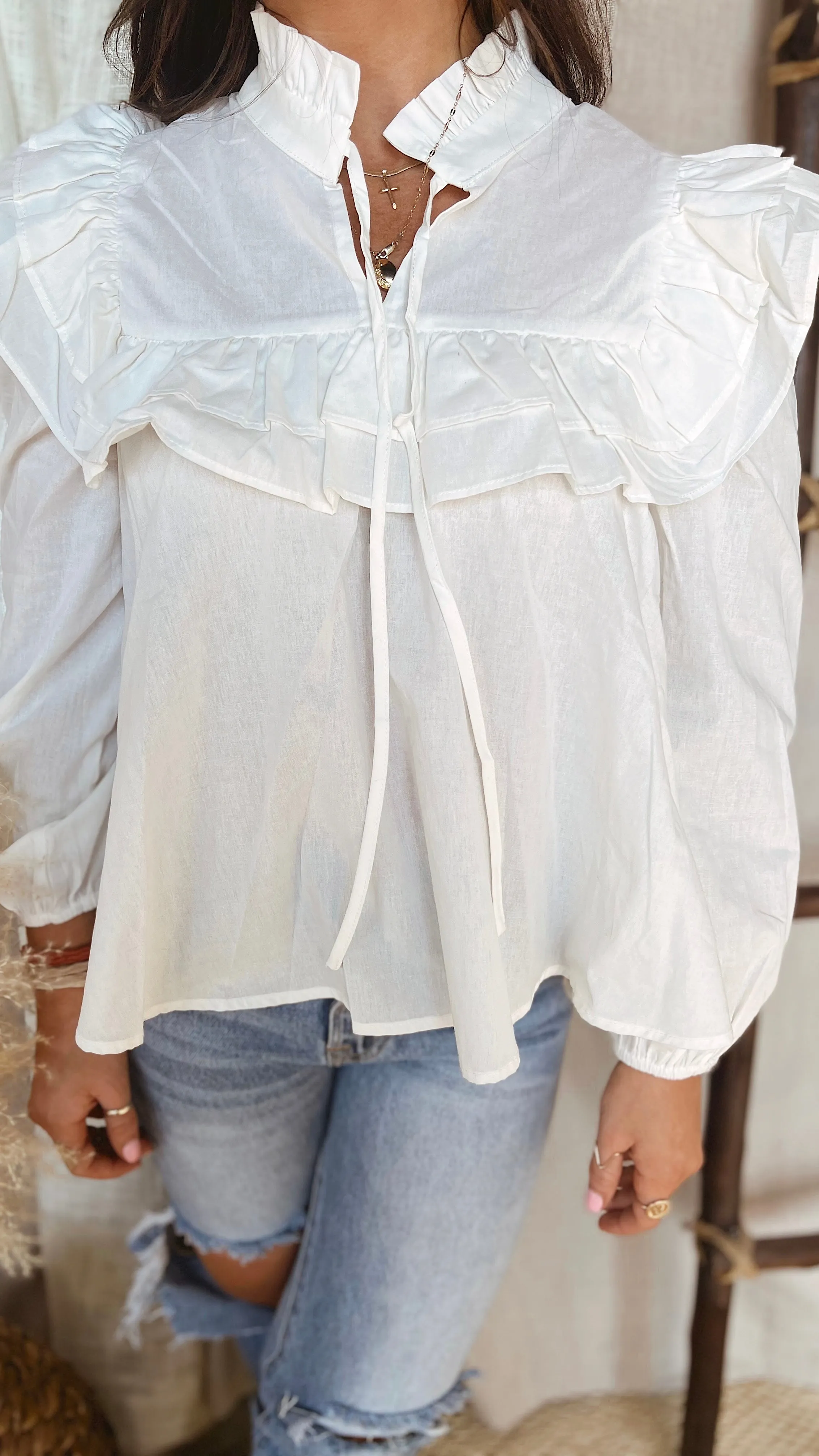 The Real Satisfaction Ruffle Top