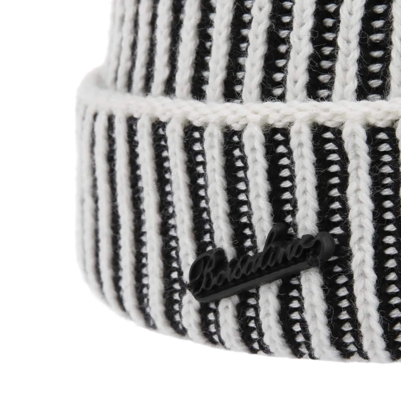 Twotone Cotton Beanie with Cashmere by Borsalino