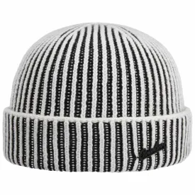 Twotone Cotton Beanie with Cashmere by Borsalino