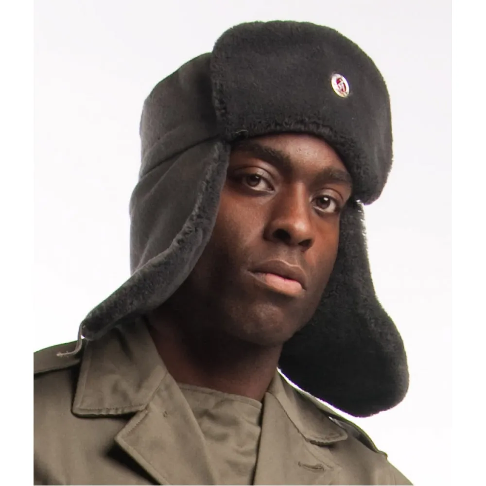 Uni-Sex Army Bomber Style Gray Ushanka Winter Hat