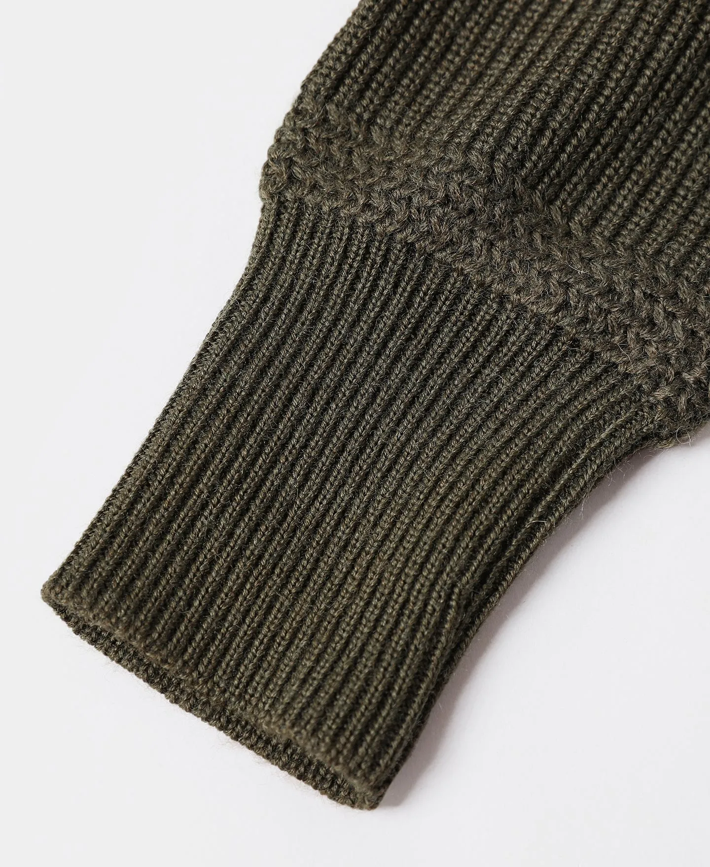 US Army High Neck Wool Sweater - Olive