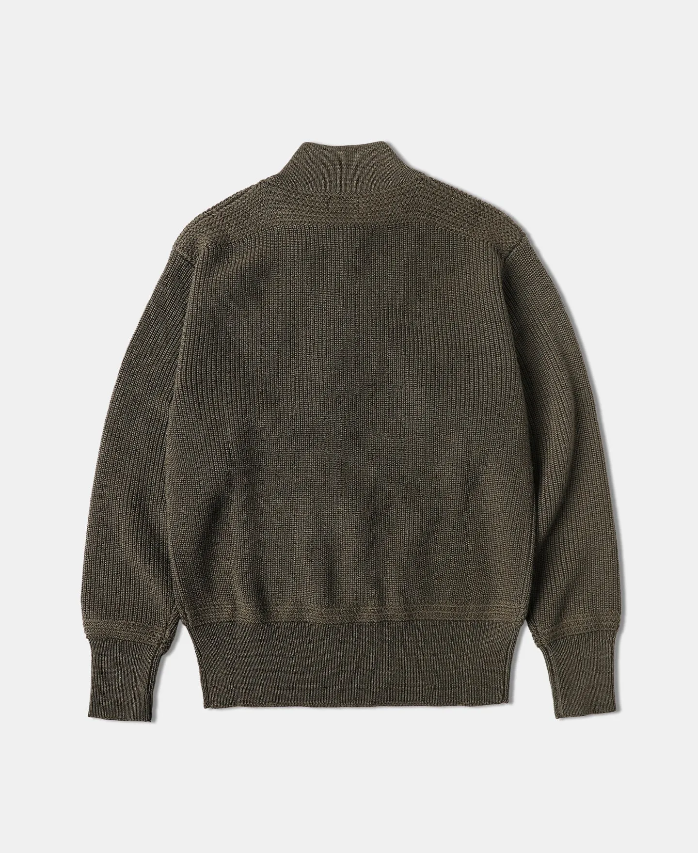 US Army High Neck Wool Sweater - Olive