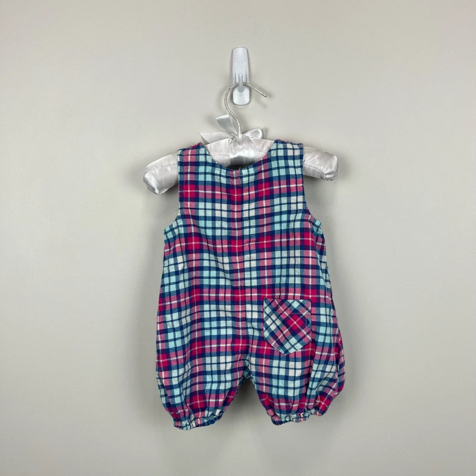 Vineyard Vines Plaid Whale Jon Jon Romper 0-3 Months