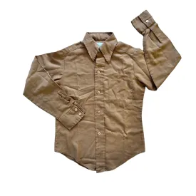 Vintage 1970s Brown Shirt  8-10 Years