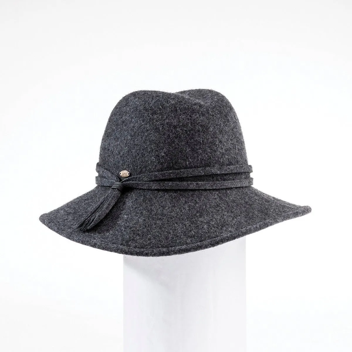 WAVERLY - FELT FEDORA HAT WITH TASSEL