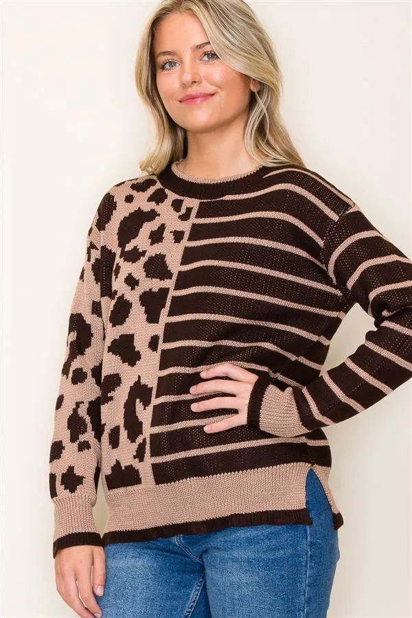 Wild Stripes Brown Sweater