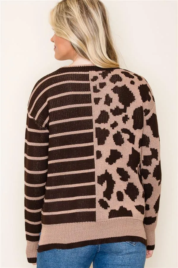 Wild Stripes Brown Sweater